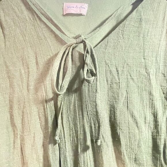 Moss Green Boho Maxi Dress for Summer and Vacation Large - Picture 9 of 13